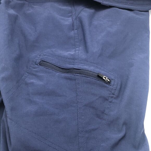 Eddie Bauer Womens Active Capri Pants Size 10 Cargo Pocket Scrunch Pulls Blue - Picture 10 of 15